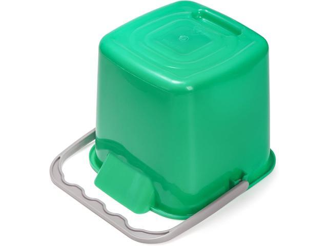 Peohud 4 Pack Sanitizing Buckets, 3 Quart Small Cleaning Buckets, Square Detergent Pail with Spout and Handle, Plastic Utility Bucket for Home...