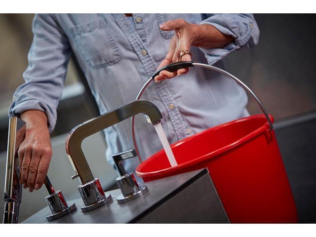 Consolidated Plastics 15 Liter Food Safe Bucket with Metal Handle, Swiss Made, Sturdy & Easy to Clean (Red)