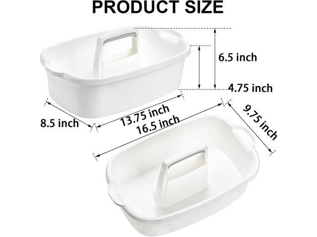 TOPZEA 2 Pack Cleaning Supplies Caddy, Large Plastic Cleaning Supply Organizer Bucket with Handle Portable Housekeeping Shower Tote Caddy Under...
