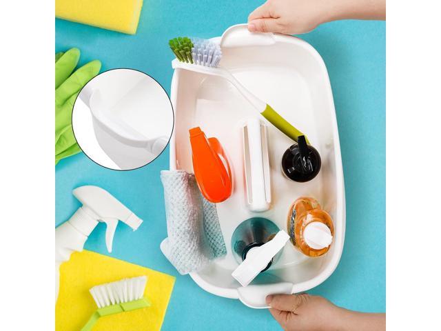 TOPZEA 2 Pack Cleaning Supplies Caddy, Large Plastic Cleaning Supply Organizer Bucket with Handle Portable Housekeeping Shower Tote Caddy Under...
