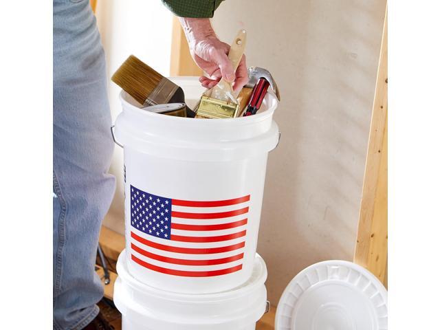 United Solutions 5 Gallon Bucket, Heavy Duty Plastic Bucket, Comfortable Handle, Perfect for on The Job, Home Improvement, or Household Cleaning,...