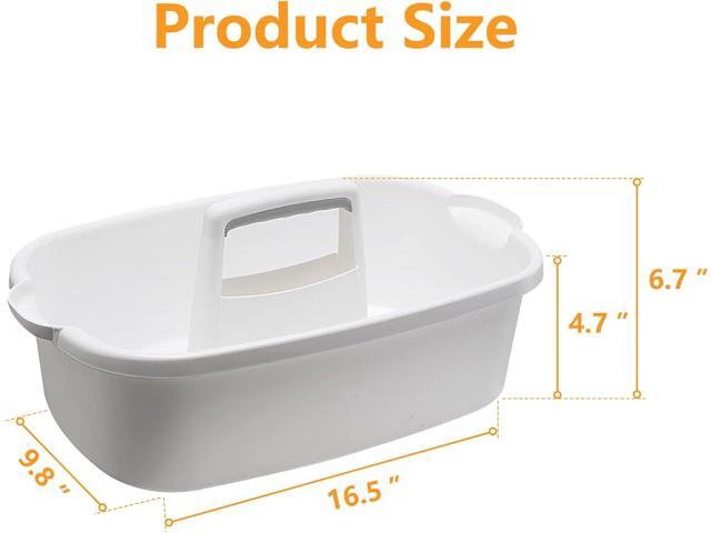 2 Pack Multi-Purpose Plastic Cleaning Caddy with Handle, Shower Caddy Organizer/Storage Basket/Totes Portable for Bathroom Supplies, Cleaning...