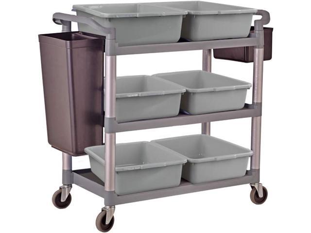 Obstnny 8 L Small Commercial Bus Tub Box, Plastic Wash Pan Basin, 5 Packs