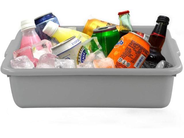 Obstnny 8 L Small Commercial Bus Tub Box, Plastic Wash Pan Basin, 5 Packs