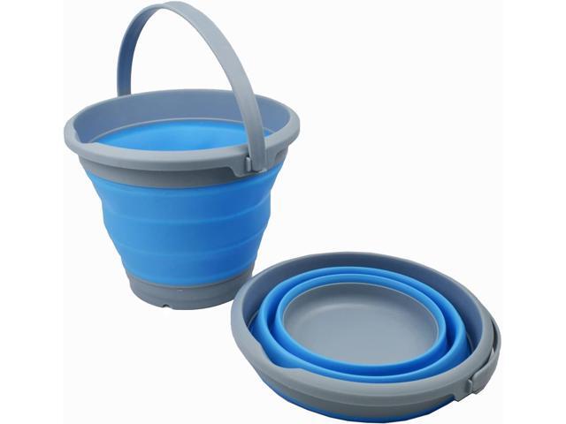 SAMMART 5.5L (1.4 Gallon) Collapsible Plastic Bucket - Foldable Round Tub - Portable Fishing Water Pail - Space Saving Outdoor Waterpot...