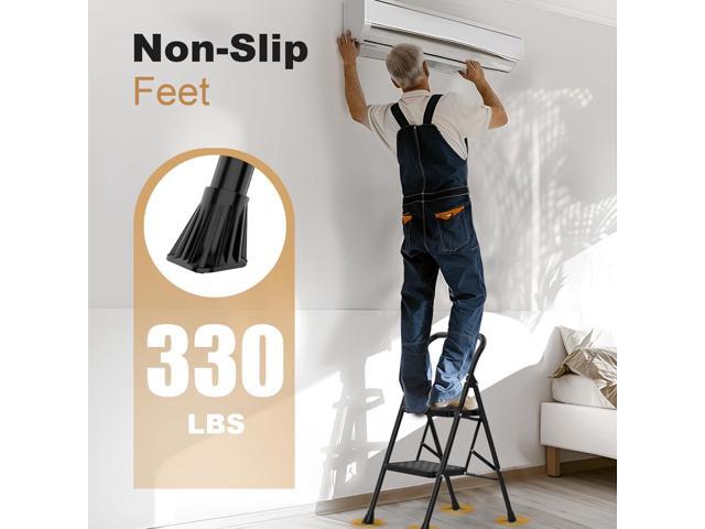 HBTower 2 Step Ladder, Step Stool for Adults,2 Step Ladder Folding Step Stool with Wide Anti-Slip Pedal Ergonomic Design