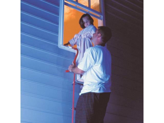 Kidde Fire Escape Ladder, 2-Story Rope Ladder, Extends to 13-Feet, Anti-Slip Rungs