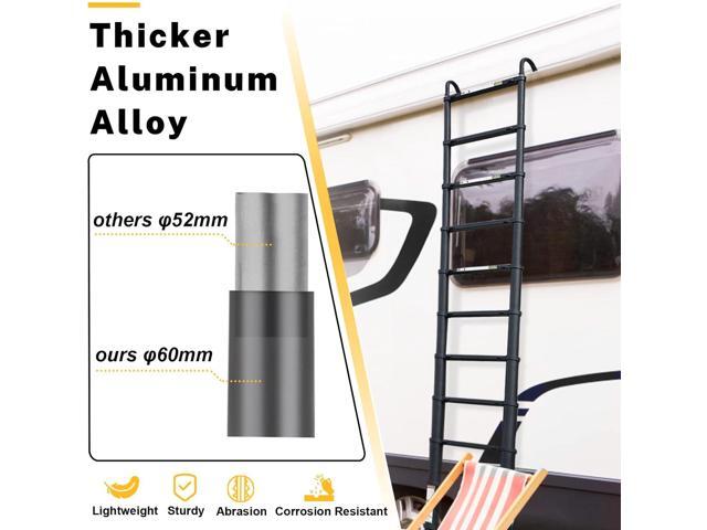 Telescopic Ladder, 8.5FT RIKADE Aluminum Telescoping Ladder with Non-Slip Feet and Stable Hook, Portable Extension Ladder for Household and Outdoor...