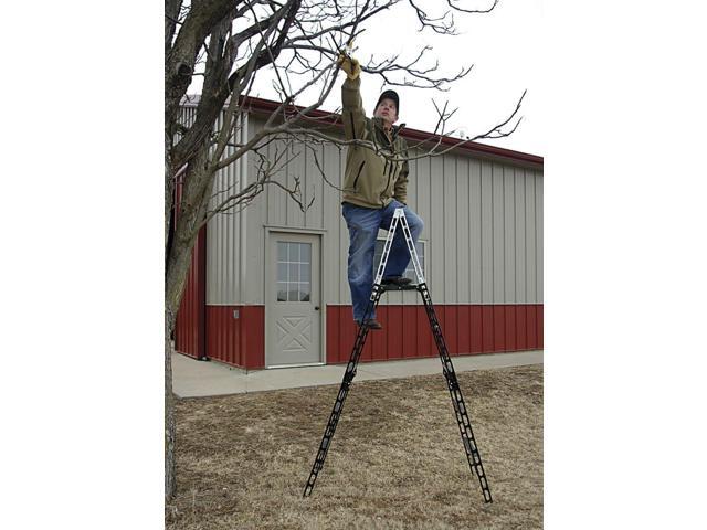 MoJack 24001 Easy Step Ladder, Folding Lightweight Ladder, 300lb Sturdy Steel Ladder, Lightweight, Portable Steel Ladder, Top Platform with...