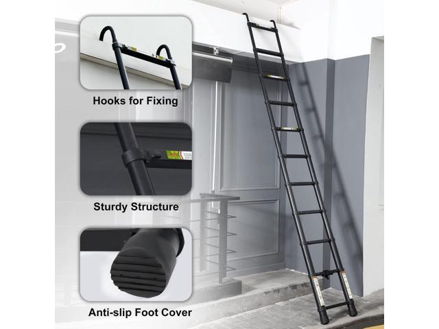 Telescopic Ladder, 20.34FT RIKADE Aluminum Telescoping Ladder with Stable Hook and Non-Slip Feet, Portable Extension Ladder for Household and...