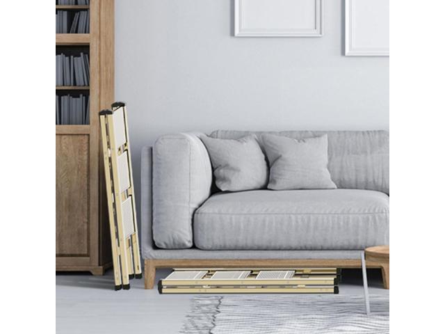 3 Step Lightweight Folding Ladder for Home, 330lbs Aluminum Step Ladder Anti-Slip for Kitchen, Step Stool Foldable Adults for Closet, 330lbs -...