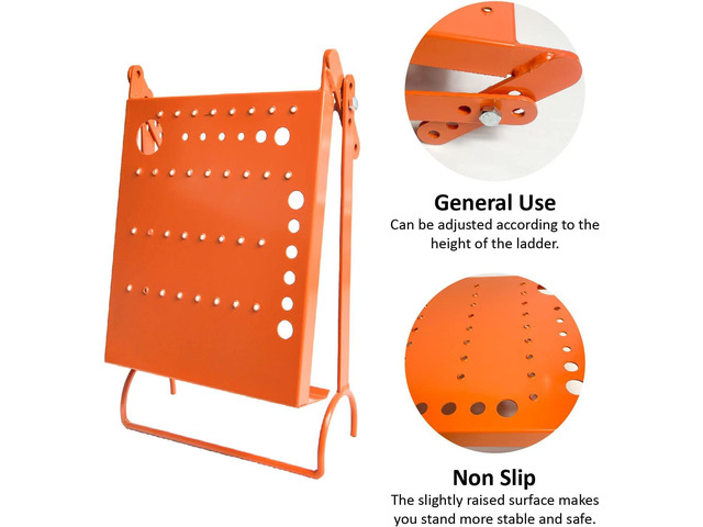 Ladder Platform Accessory, Ladder Work Platform System,Anti-Slip Extension Ladder Tool, Heavy Duty Ladder Work Stand System Accessories Holds 400...