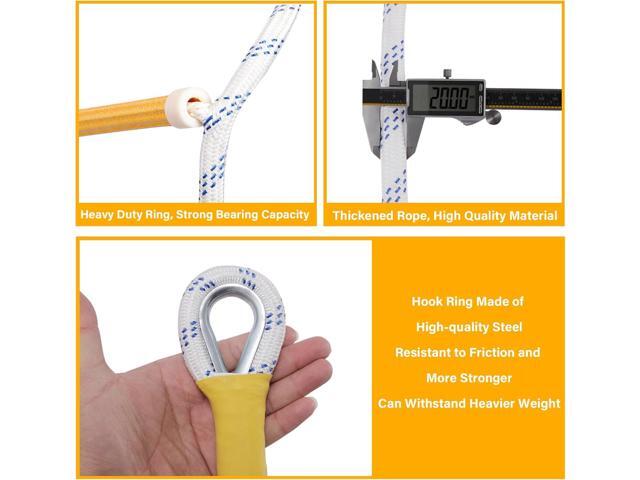 Emergency Fire Escape Ladder Flame Resistant Safety Extension Rope Ladder with 2 Hooks, 2 to 5 Story Homes Reusable Compact Portable External...