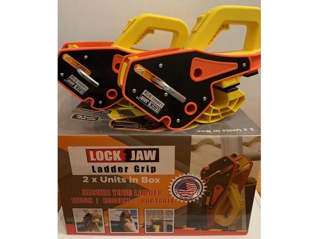 (Pair / 2 Units) Ladder Stabilizer, Fits on Gutters in Seconds, Slide Lock, Rolling Safety Device, Ladder Gutter Clip