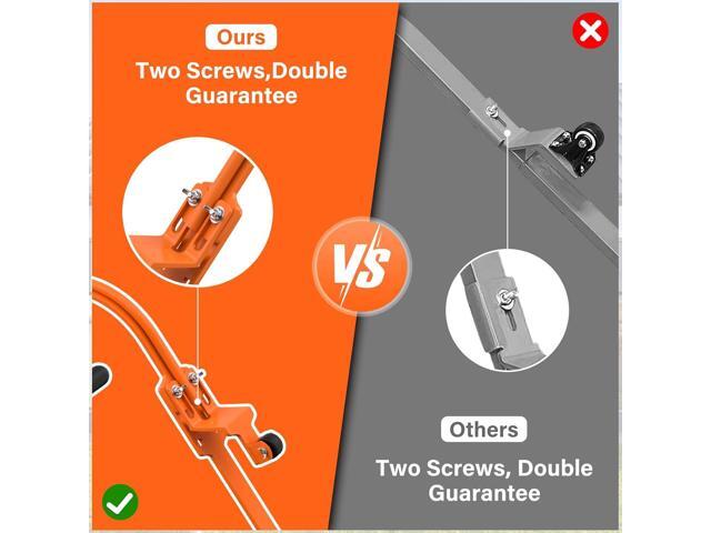 2 Pack Ladder Hooks for Roof Ridge with Wheel,Heavy Duty Ladder Roof Hook with Rubber Grip T-Bar,Upgrade Load-Bearing Steel Bars Extension Ladder...