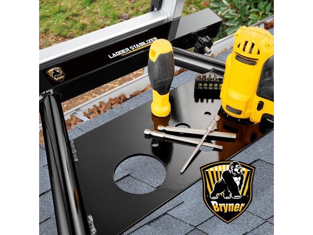 Ladder Stabilizer, Extension Ladder Stabilizer for Roof Wall Standoff Ladder Accessory Safety Stability Aviation Grade Aluminium, Adjustable Length...