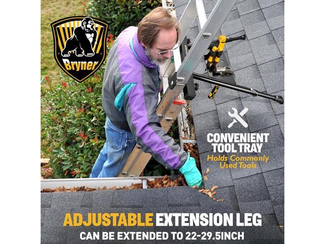 Ladder Stabilizer, Extension Ladder Stabilizer for Roof Wall Standoff Ladder Accessory Safety Stability Aviation Grade Aluminium, Adjustable Length...