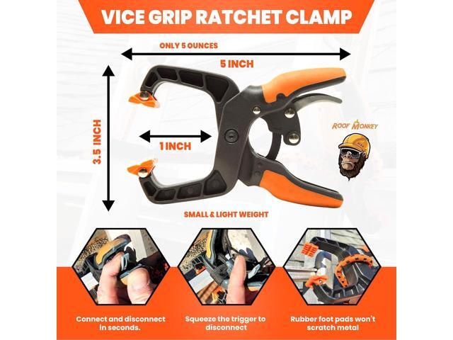 Ladder Clamp - Ladder Stabilizer Clip Secure Ladder Safety Clamp for Roof, Gutters, and Wall Prep Durable Ladder Support Cord for Roofing and...