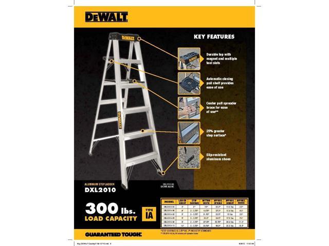 DeWalt DXL2010-02 2-Foot Step Stool Industrial, 2-Feet, Silver