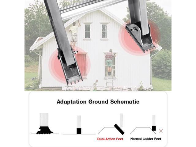 26-2 Replacement Shoe Kit for Aluminium Ladder - SHOE REPL KIT for D1200 D1300 D1700 D1800 Extension Ladder Feet