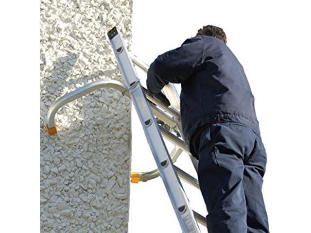 Tie Down Roof Zone Height Adjustable Safety Corner Ladder Stabilizer w/Surface Protection Quick Connect Assembly Great for...