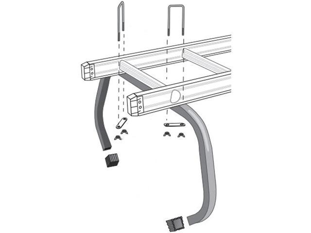 Tie Down Roof Zone Height Adjustable Safety Corner Ladder Stabilizer w/Surface Protection Quick Connect Assembly Great for...