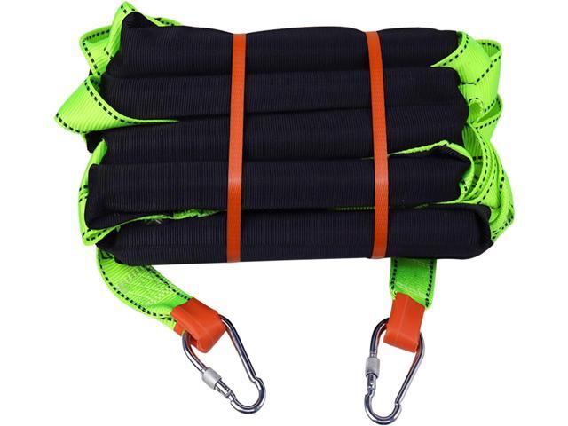 Fire Escape Ladder, 16.5 Feet Portable Safety Rope Ladder with 2 Hooks for 2-3 Story Homes, Multi-use for Kids and Adults