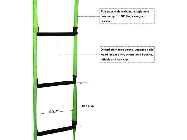 Fire Escape Ladder, 16.5 Feet Portable Safety Rope Ladder with 2 Hooks for 2-3 Story Homes, Multi-use for Kids and Adults