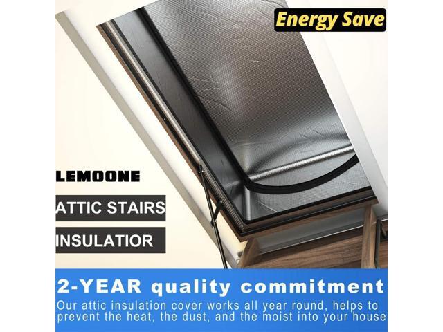 Attic Stairs Insulation Cover 25'x54'x11', Pull Down Ladder Attic Door Insulation Cover for Garage, Easy Use Installation Tool 400 Staples