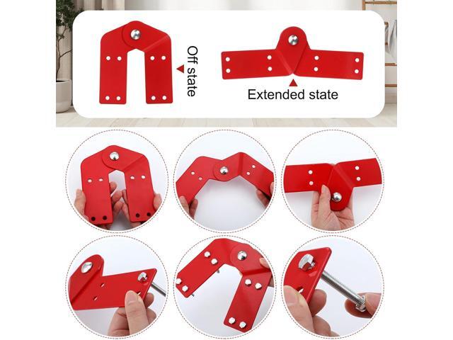 Tandefio 4 Pcs Attic Ladder Hinge Replacement Kit Herringbone Ladder Tie Rod with Anti Slip Screws
