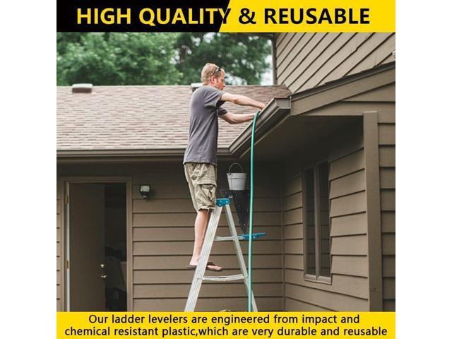 Ladder Leveler, Ladder Tool Extension Ladder, Ladder Leveling Tool, Stair Ladder with Storag Stable Platform for All Surfaces and Uneven Ground