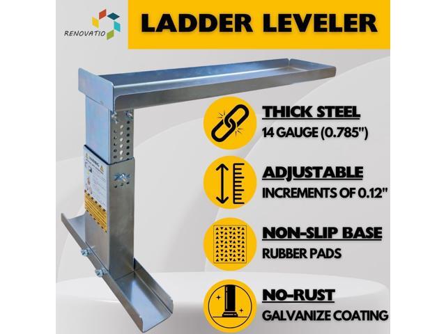 Renovatio: Ultimate Ladder Levelers for Extension Ladders, Stair Ladder Leveler, Extension Ladder Stabilizer, Stair Ladder Platform, Ladder for Stairs
