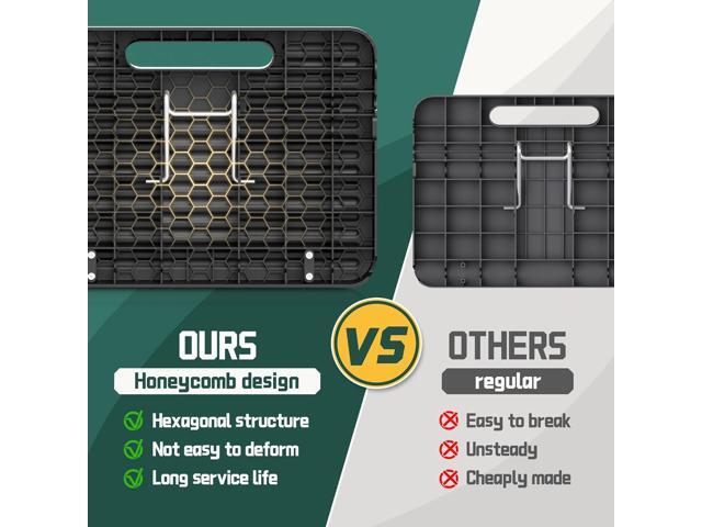 GameGem 3 Step Ladder, Foldable Step Stool with Newly Designed Sturdy Honeycomb Construction, Folding Step Ladder for Adults, Thickened Carbon...