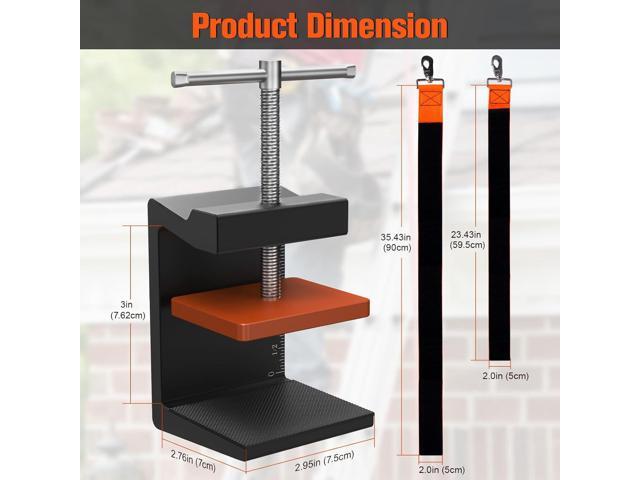 Ladder Stability Anchor, Ultimate Ladder Safety Kit, Ladder Guard Fall Protection Anchor, Anti-Slip Ladders Anchor Clamp Roof with Rack Straps