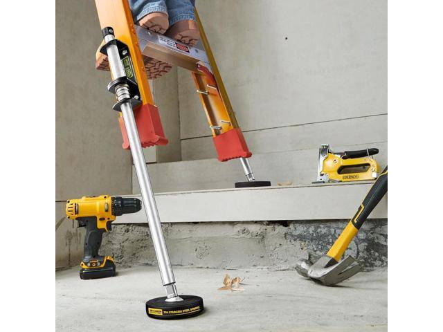Adjustable Ladder Leveler with Anti-Slip Rubber Feet, Extension Ladder Stabilizer Feet Levelers with Rust Proof Design, Universal Stair Ladder...