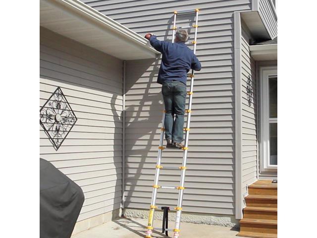 Xtend & Climb 770P telescoping-ladders, 12.5 ft, Yellow/Gray