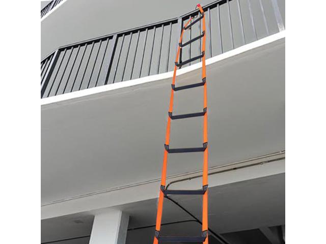 Fire Escape Ladder, 32.8 Feet Emergency Fire Ladder, 3-5 Story Homes Reusable Safety Rope Ladder for Balcony Window
