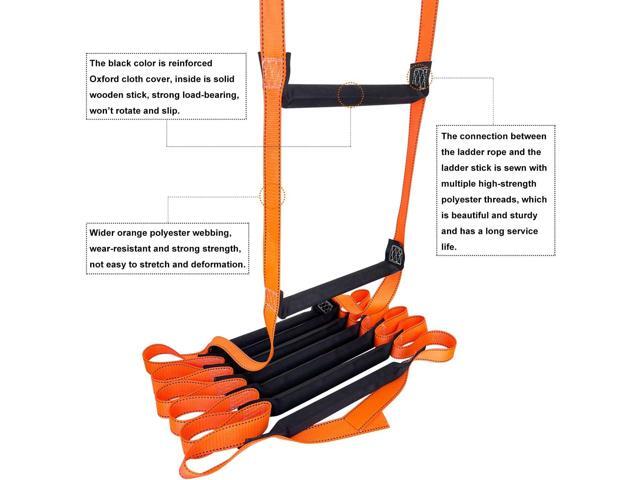 Fire Escape Ladder, 32.8 Feet Emergency Fire Ladder, 3-5 Story Homes Reusable Safety Rope Ladder for Balcony Window