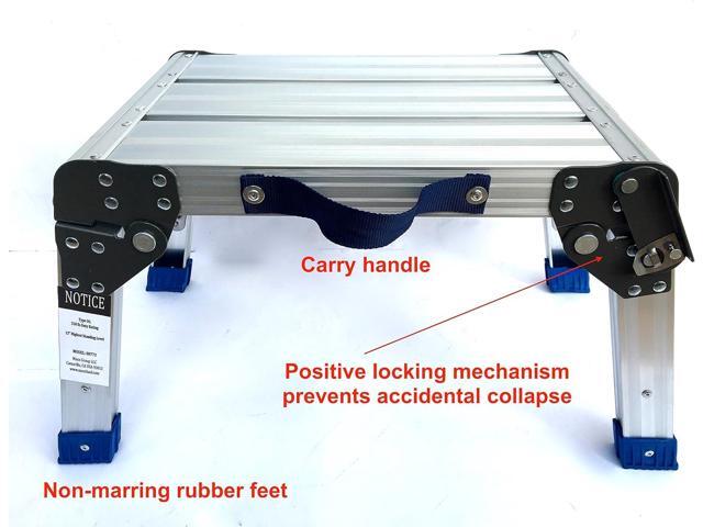 MaxWorks 80773 Foldable Aluminum Platform & Step Stool (350 lbs. Maximum Capacity)