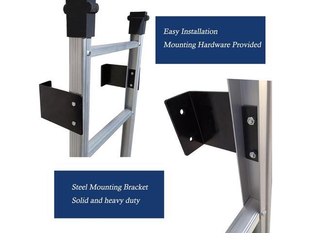 Basement Ladder 5 Rung, 54in H Aluminum Window Well Ladder, Fire Escape Ladder in Humid Environments with Load Capacity up to 500lbs Egress Ladder,...