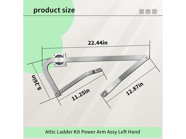 PR315500-LH Attic Ladder Kit Power Arm Assy Left Hand Compatible with Louisville Ladder