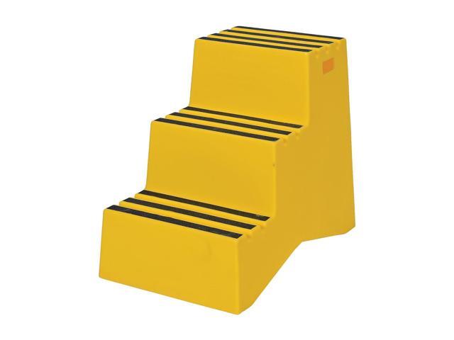 Vestil VST-3-Y Polyethylene Step Stool, 3 Step, Yellow
