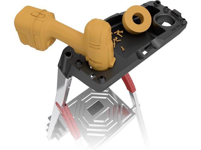 Hailo 8160-407 L60 Safety Ladder, 4 Steps, Multifunction Tray, Hinge Protection, Made in Germany