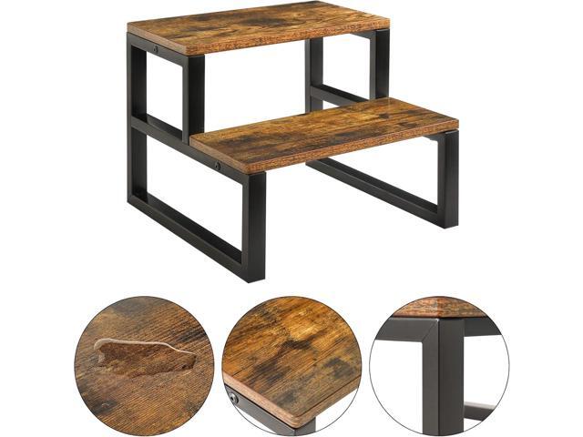IBUYKE 2-Step Wooden Step Stools for Adults Kids, Heavy Duty Bedside Step Stool with 500 Lbs Capacity, Non-Slip Stepping Foot Stool for Bedroom...