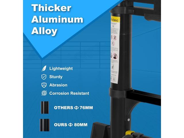 Telescoping Ladder,14.5FT Aluminum Portable Extension Ladder w/Hooks, Stabilizers& Wheels, Heavy Duty 330lbs Max Capacity, Collapsible Telescopic...