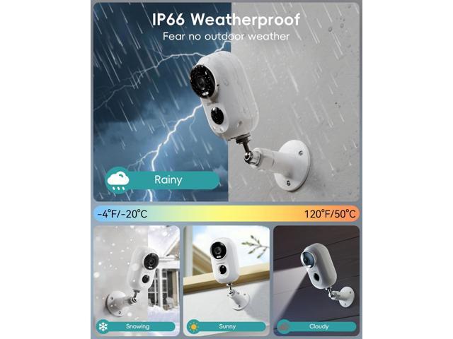 ZUMIMALL Security Cameras Wireless Outdoor with Magnetic Mount, 2K Outdoor Camera Wireless, 2.4G WiFi Battery Cameras for Home Security Indoor,3MP...