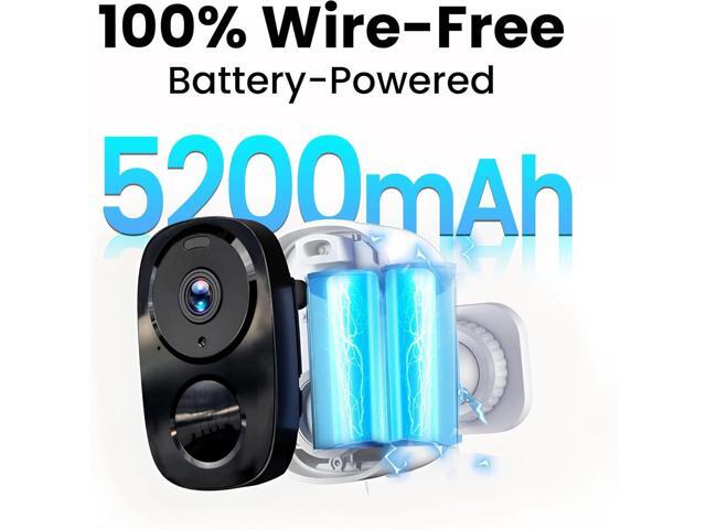 2025 Upgraded 2K Security Cameras Wireless Outdoor, Free Cloud Storage & Local SD Card Support, 1-6 Months Battery Life, Waterproof, 2-Way Talk, AI...