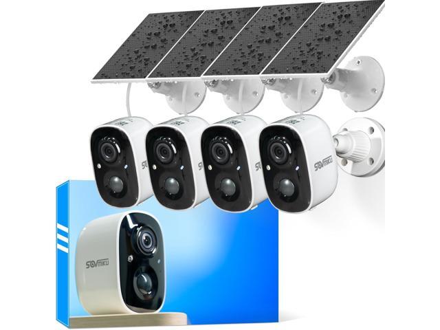SOVMIKU 4CG6 Best 2K Solar Security Camera Wireless Outdoor, Battery Powered Camera, Easy to Setup, Motion Detection, Two Way Audio, Audible...