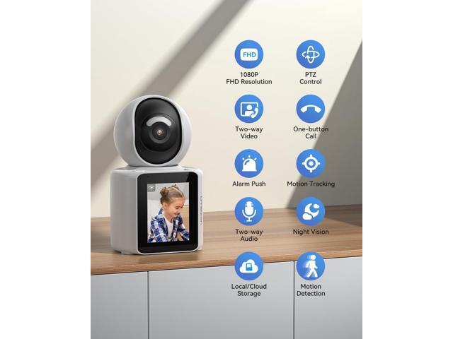 TMEZON Video Pet Dog Camera Indoor Two Way Wireless Security Camera Monitor 1080P with Phone app and Motion Detection,Baby/Elderly/Nanny Audio...