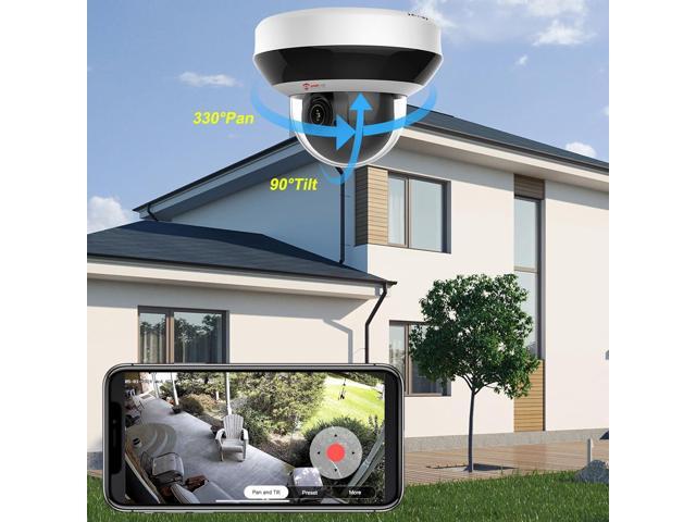 Anpviz 4MP PoE PTZ IP Camera with 4X Optical Zoom, 2560x1440@30fps, H.265+ Dome Security Camera, Perimeter Protection, Built-in Audio, Alarm, 330°...